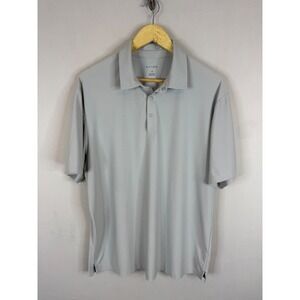 Kit and Ace Mens Tech Polo Shirt Light Grey Short Sleeve Stretch Size Large